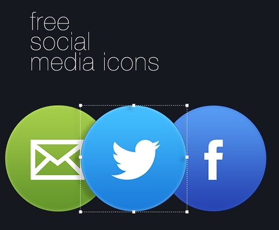 Clean Circle Social Icons PSD