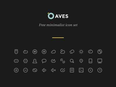 Aves Icon Set (PSD+AI)