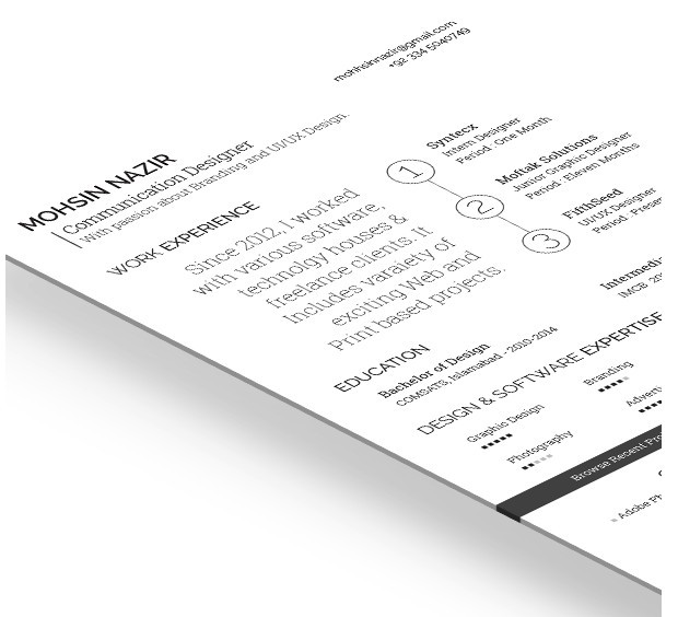 Personal Resume Mockup Template PSD