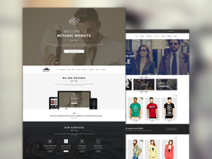 ST Metanic Fashion Website Template PSD