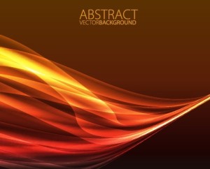 Bright Orange Abstract Curves Background 01