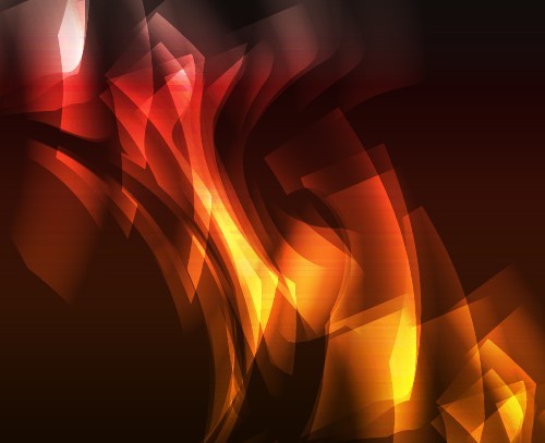 Bright Orange Abstract Curves Background 02