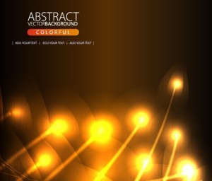 Bright Orange Abstract Curves Background 04