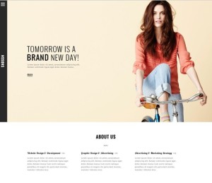 Modern Fashion Single Page Template PSD