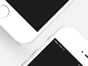 iPhone 6 White PSD Mockup