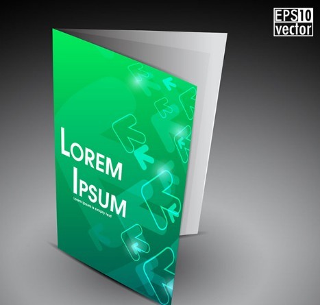 3D Green Tech Brochure Mockup Vector