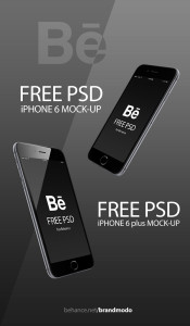 iPhone 6 and iPhone 6 Plus PSD Mock-ups