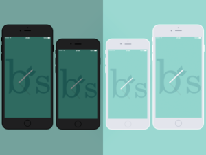 iPhone 6 Plus and iPhone 6 B&W Templates PSD