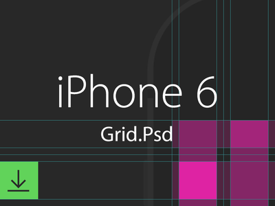 iPhone 6 and iPhone 6 Plus Grid Template PSD