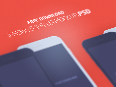 iPhone 6 & Plus Flat Mockup PSD