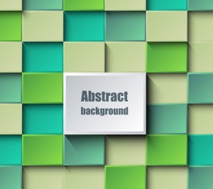 3D Abstract Blocks Background Vector