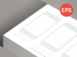 Printable iPhone 6 Template Vector