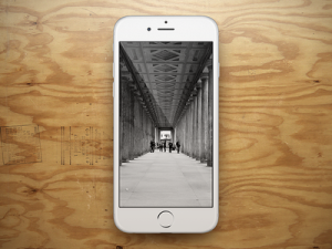 White iPhone 6 Showcase Template PSD