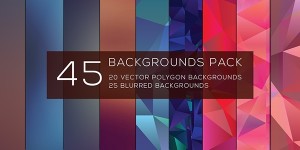 45 Polygon & Gradient Backgrounds Pack