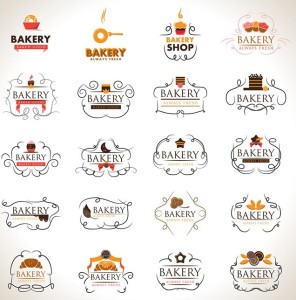 Elegant Bakery Logo Set Vector