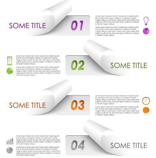 Torn Paper Option Labels Vector