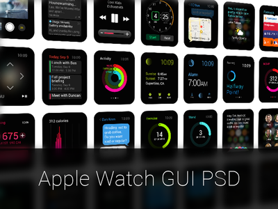 Apple Watch GUI PSD