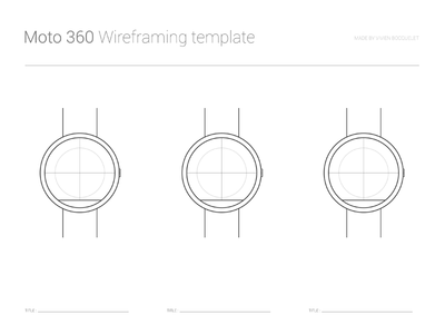 Moto 360 Wireframing Template PSD