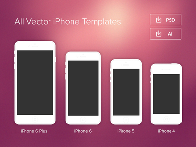 Minimal iPhone Templates (PSD & Vector)