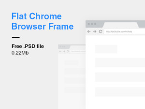 Flat Chrome Browser Frame PSD