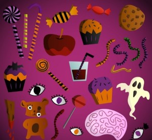 Cartoon Halloween Decoration Vector 01