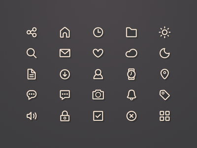 25 Elegant Vector Line Icons