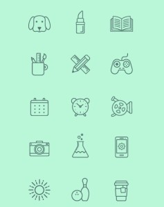 Fully Scalable Vector Line Icon Set