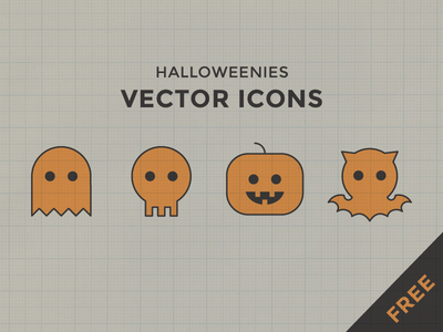 Cute Halloween Ghost Vector Icons SVG