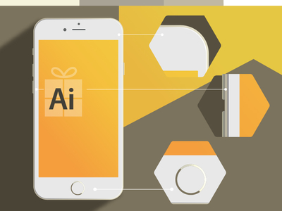 iPhone 6 Flat Illustration Vector