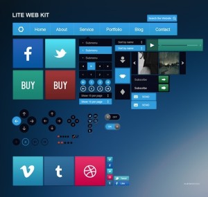 Lite Flat Web UI Kit PSD