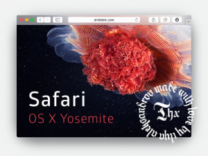 Safari Yosemite Browser Mockup PSD