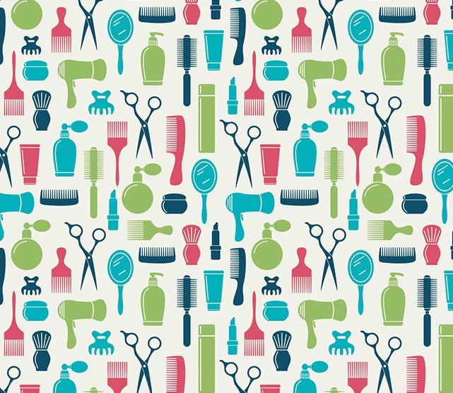 Hair Salon Pattern Vector