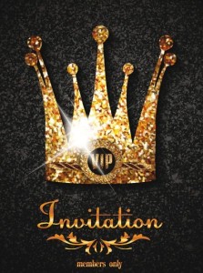 Royal Crown Invitation Card Template Vector