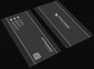 Dark Grey Business Card Mockup PSD