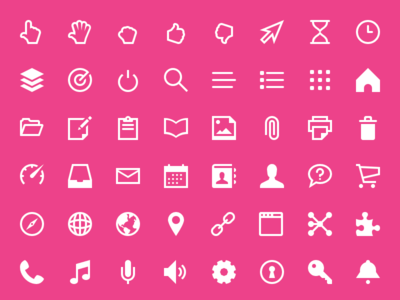 340 Touch Icon Set (PSD+Vector+SVG)