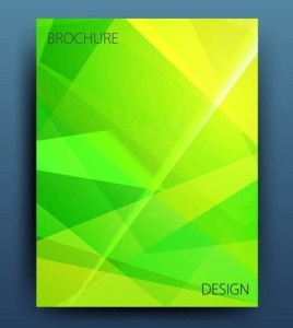 Green Polygon Brochure Design Vector