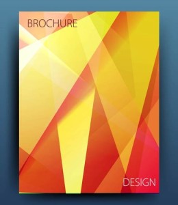 Orange Polygon Brochure Design Vector