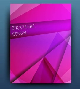 Pink Polygon Brochure Design Vector