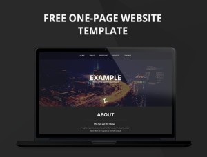 One Page Portfolio Website Template PSD