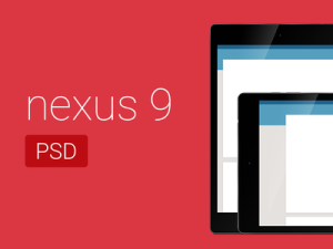 Nexus 9 Flat Template PSD