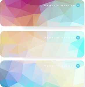 Colorful Polygon Banner Template Set 03