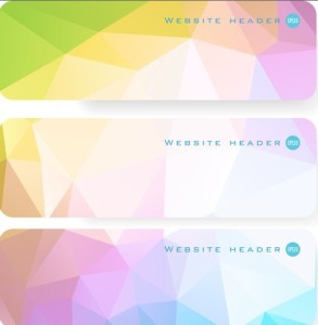 Colorful Polygon Banner Template Set 05