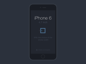 iPhone 6 Line Mockup PSD