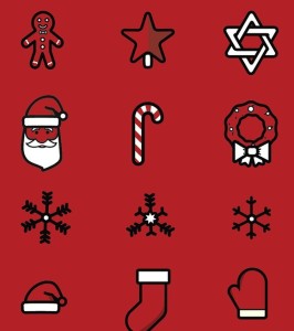 21 Christmas Icons Vector