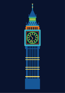 Flat Big Ben Vector