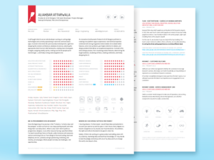 Simple Clean CV & Resume Template Vector