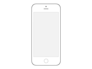 Transparent iPhone 6 Wireframe PSD