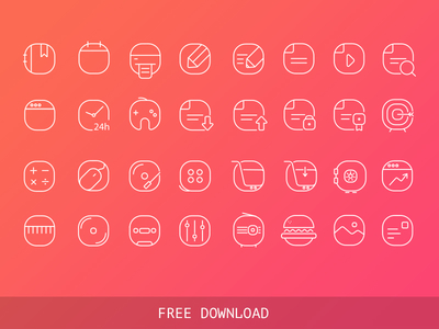 30 Vector Line Icons