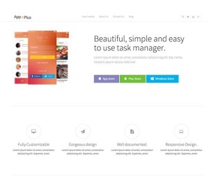 App-Plus App Landing Page Template PSD