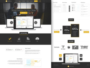 Ekomers App Landing Page Template PSD